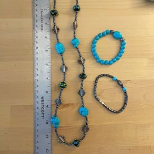 1 necklace 2 bracelets Boho